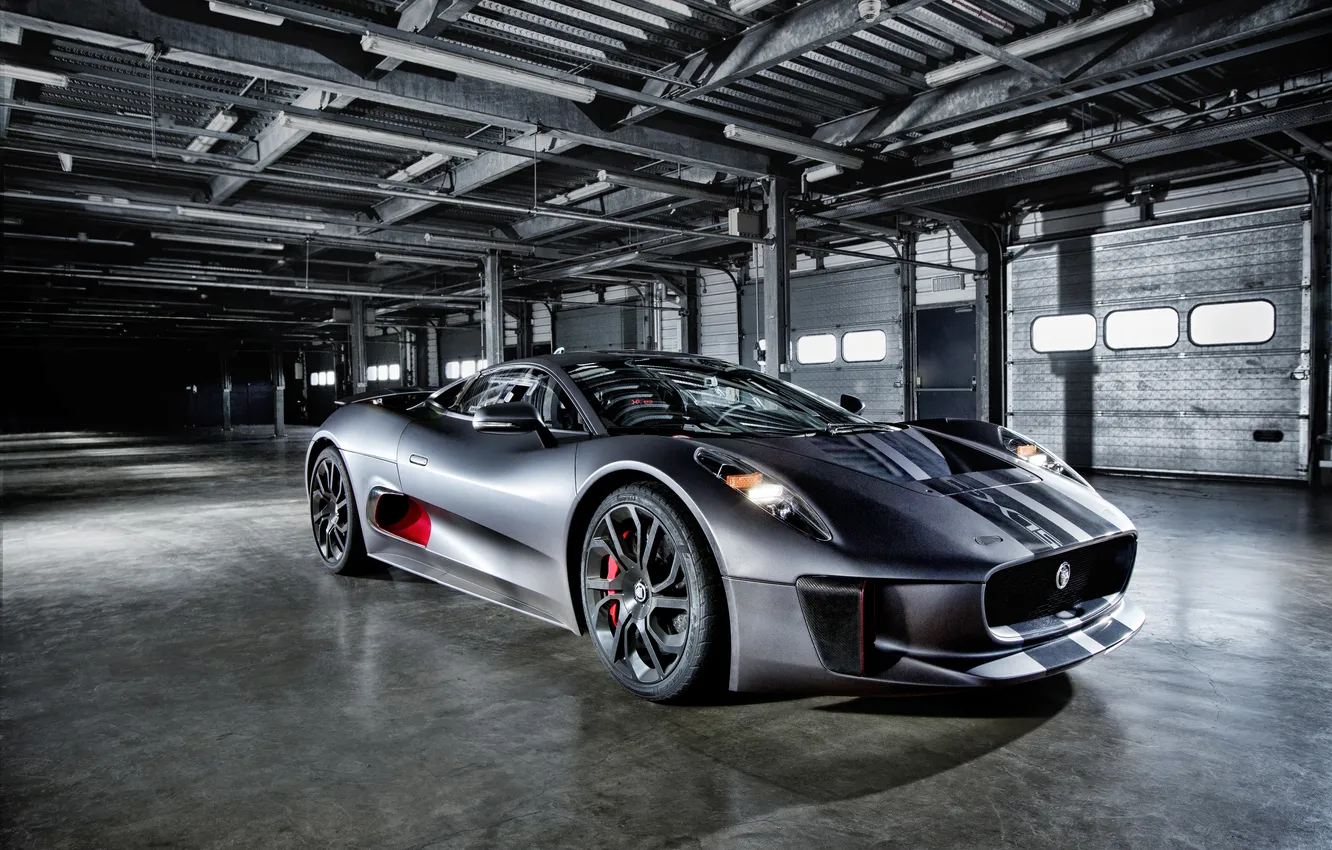 Photo wallpaper lights, Jaguar, Jaguar, Hybrid, the front, hybrid, C-X75, Supercar Prototype