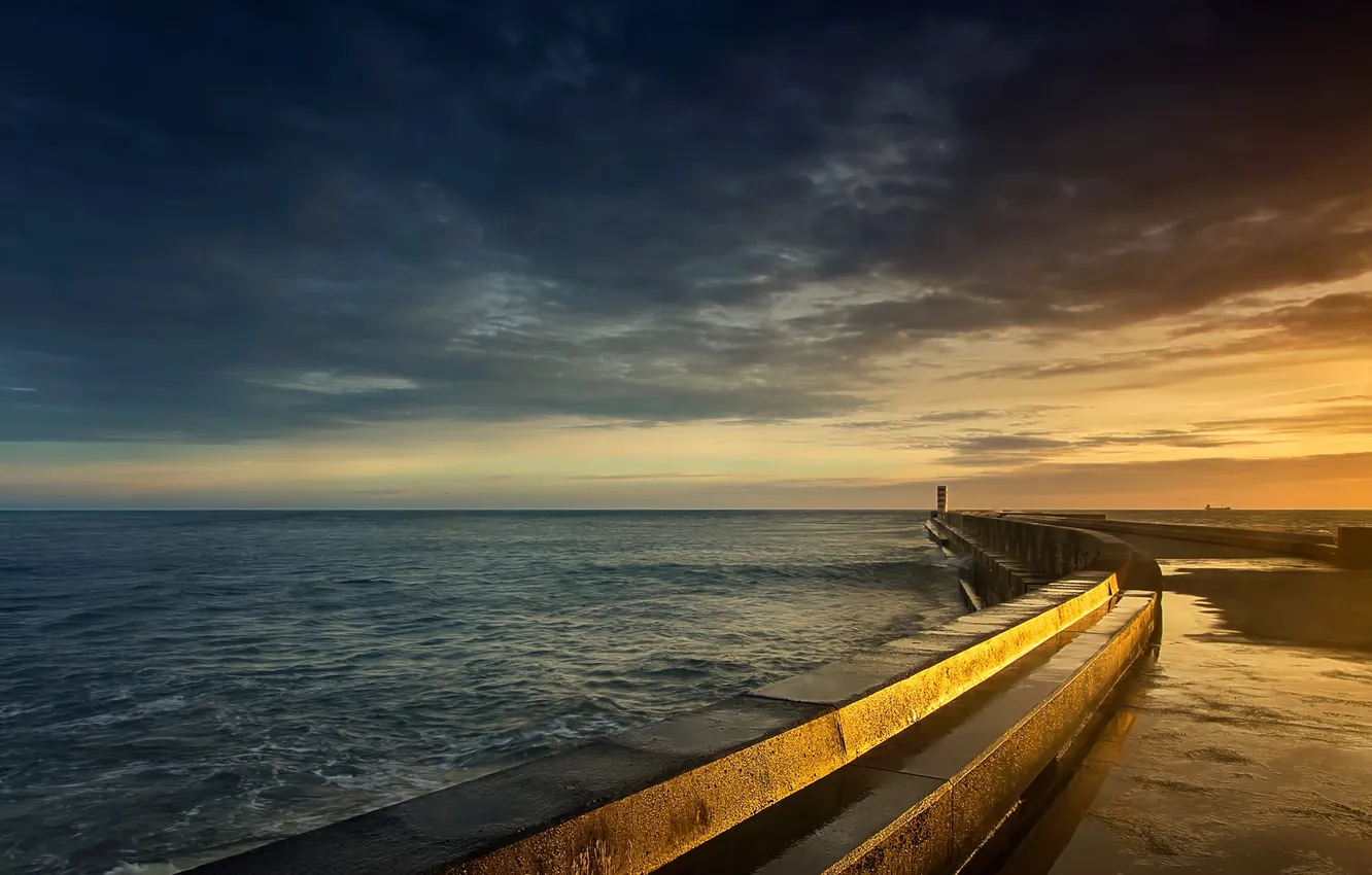 Photo wallpaper sea, landscape, lighthouse