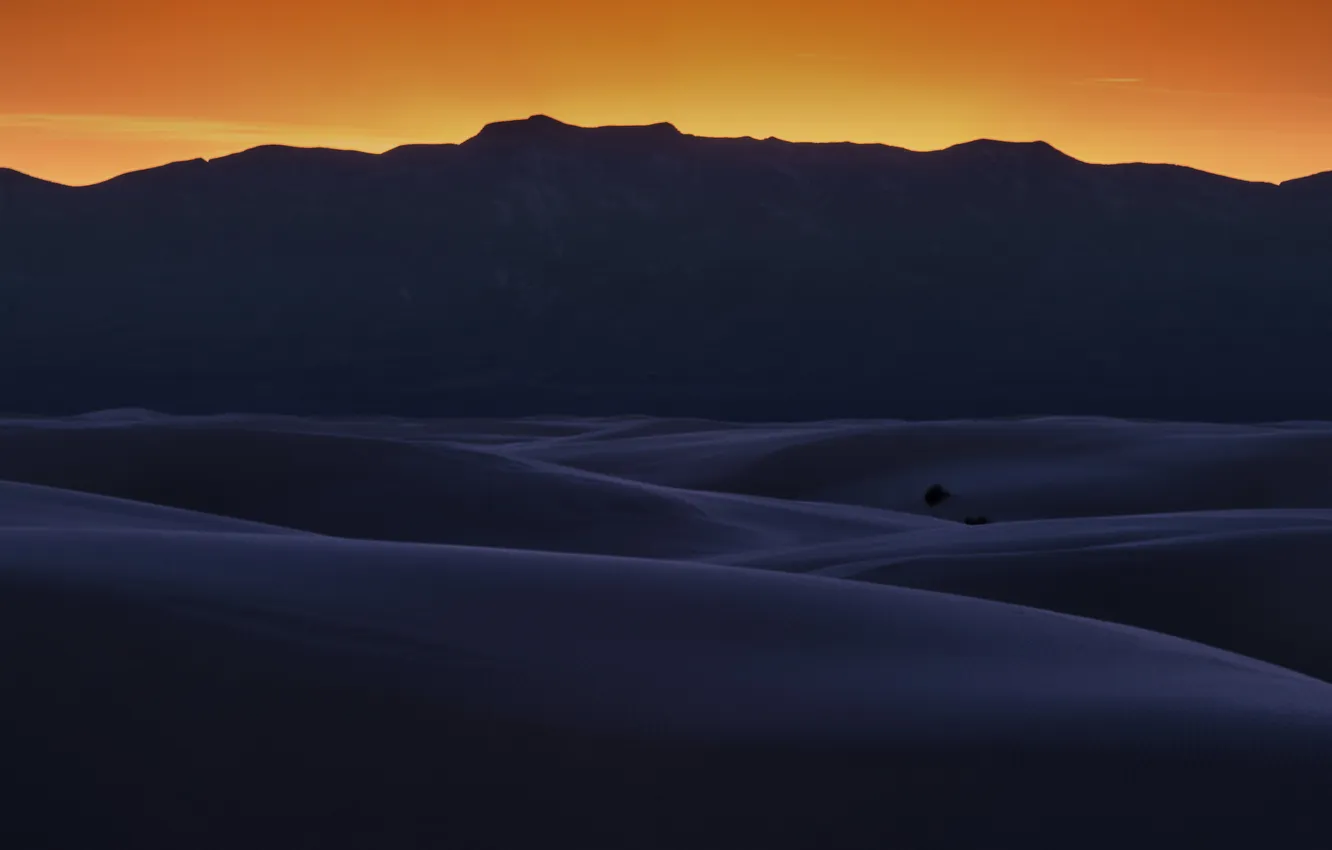 Photo wallpaper landscape, night, desert