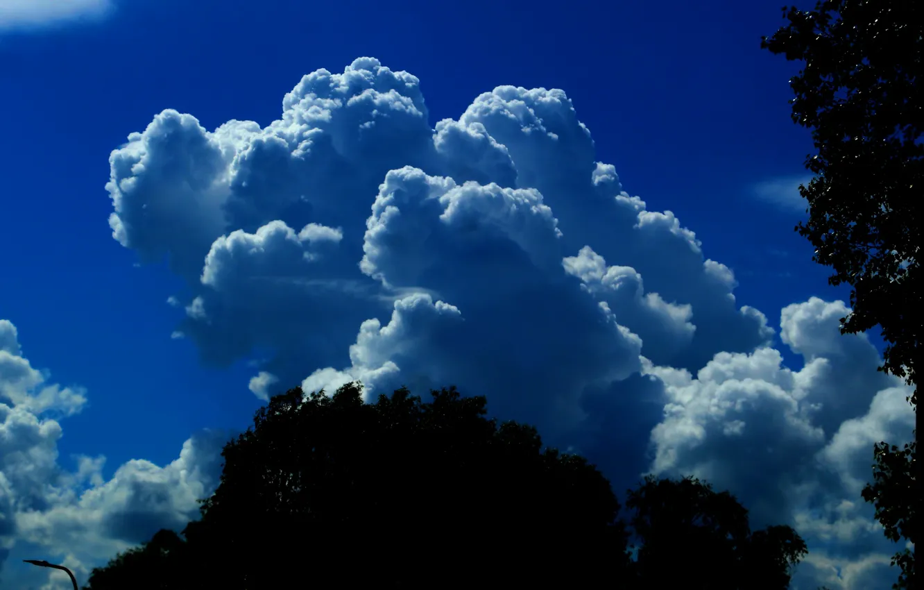 Photo wallpaper storm, sky, cloud, blu, cumulonimbus