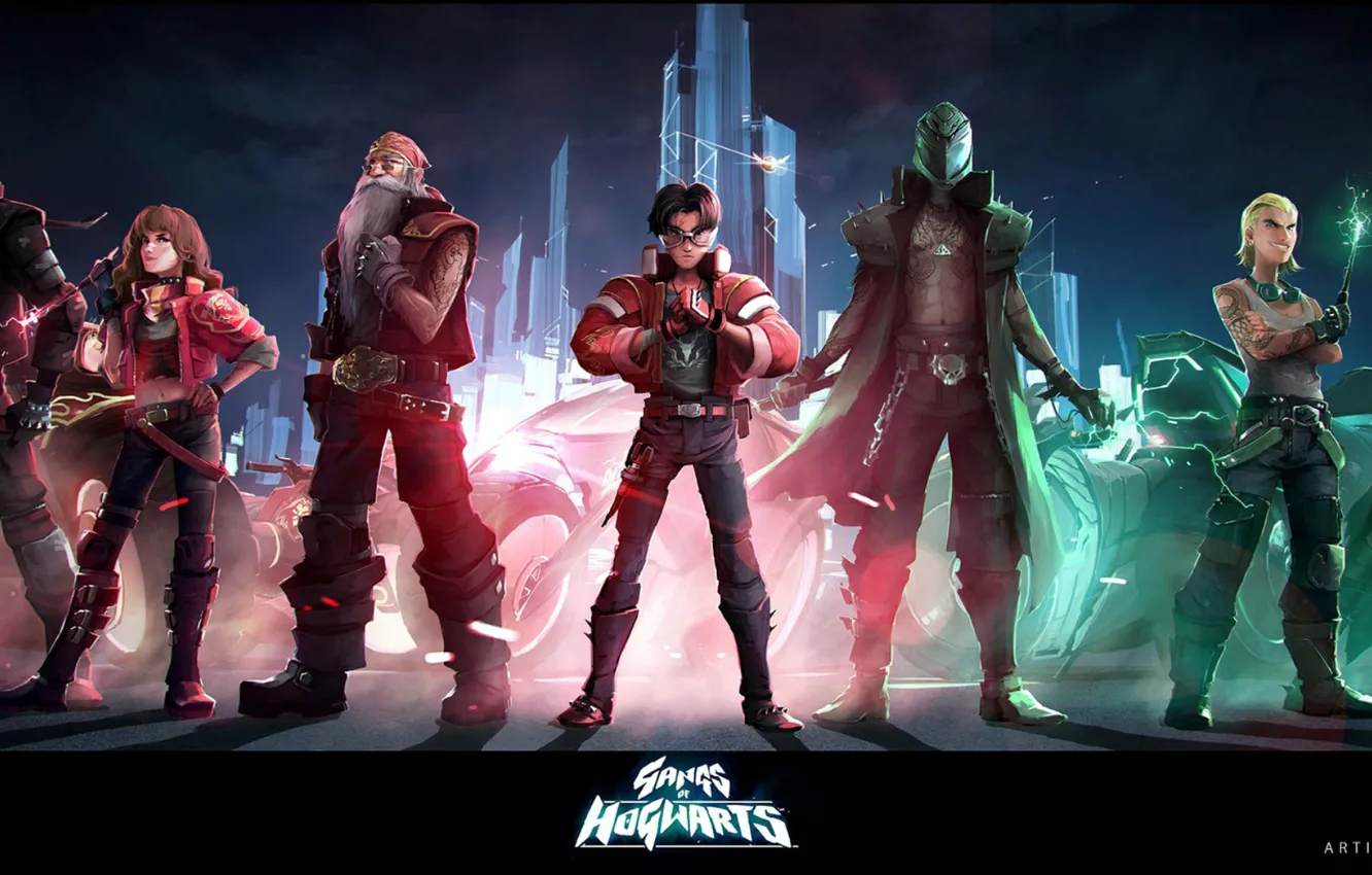 Photo wallpaper Harry Potter, characters, Hogwarts