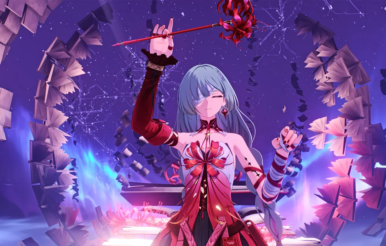 Photo wallpaper roses, gesture, Video Game, Video Games, Wuthering Waves, Kuro Games, Phrolova