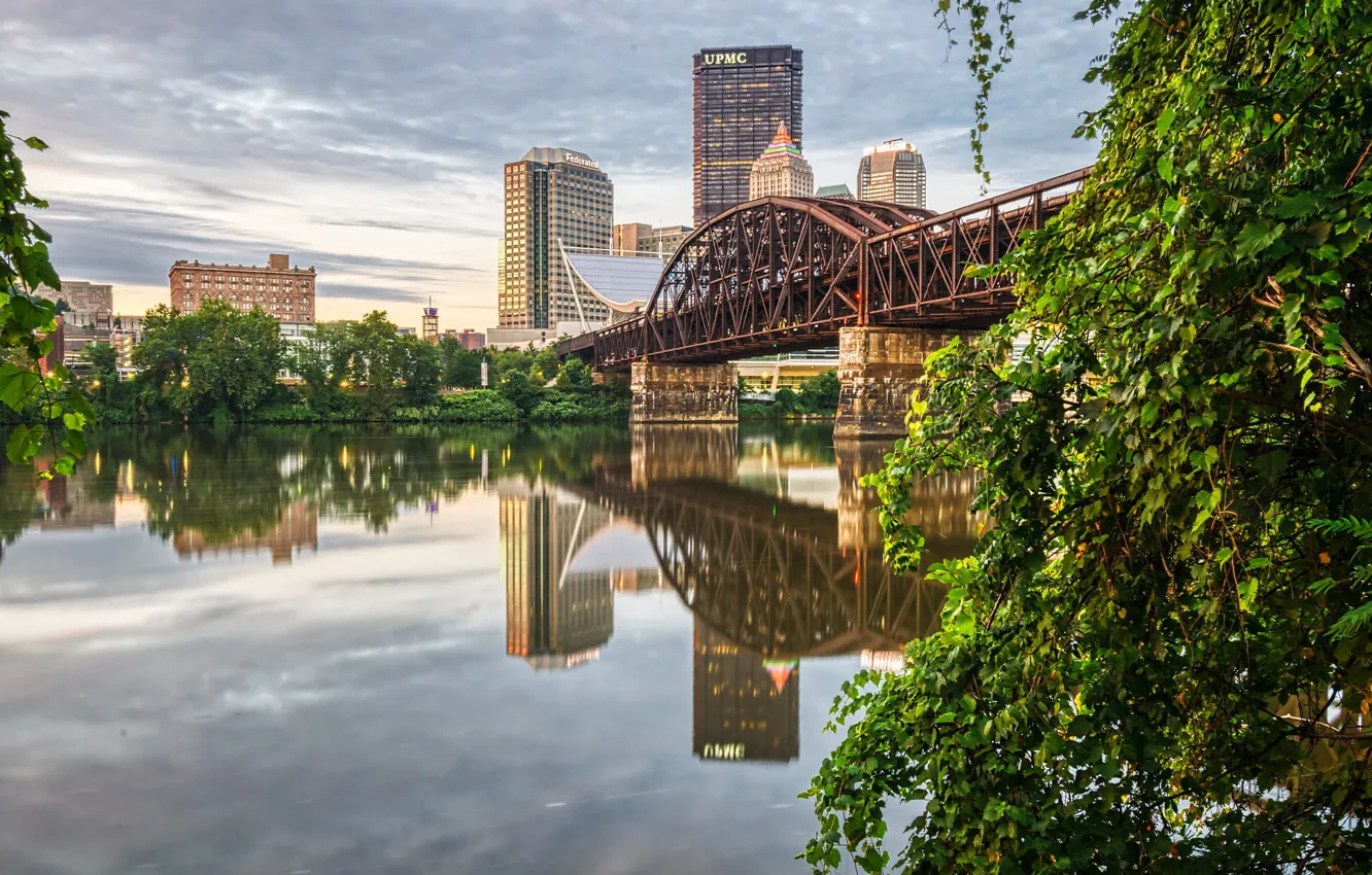 Photo wallpaper river, Pittsburgh, North Shore