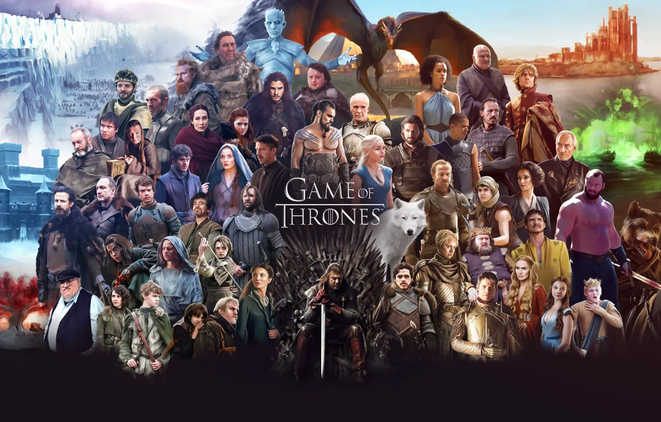 Photo wallpaper the series, poster, characters, Game Of Thrones