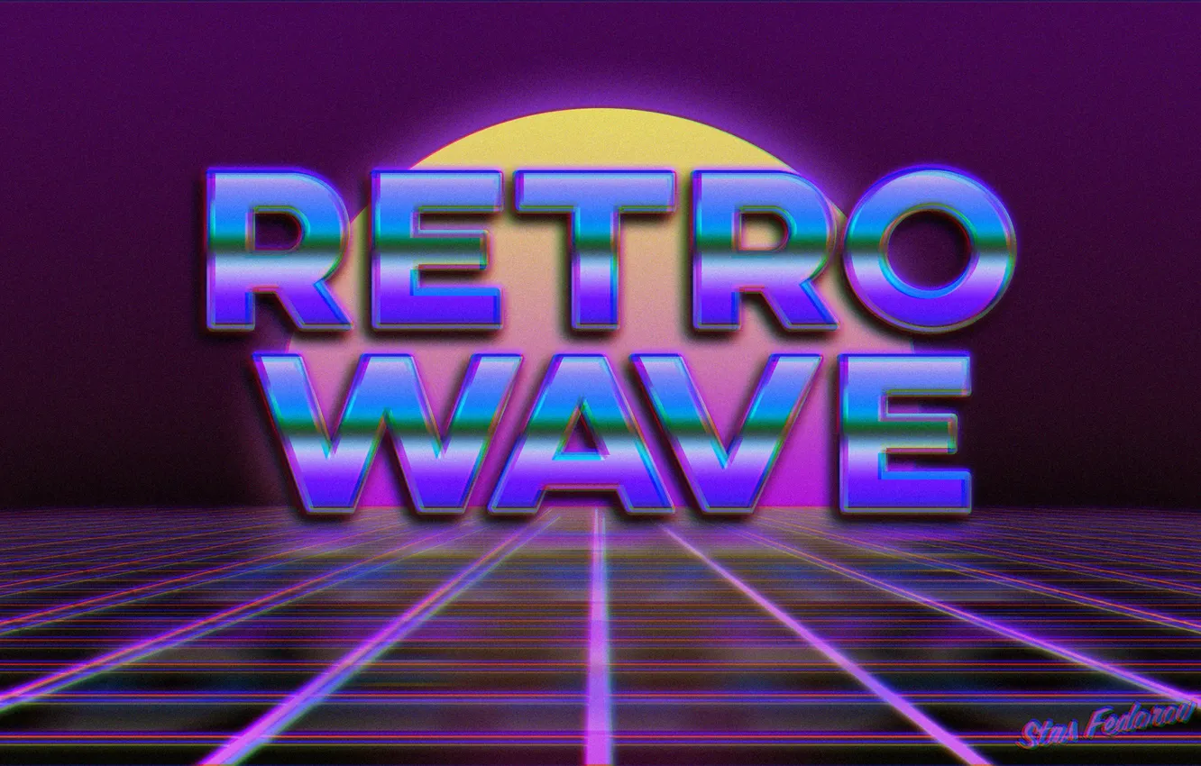 Photo wallpaper The sun, Music, Neon, Background, Synthpop, Darkwave, Synth, Retrowave