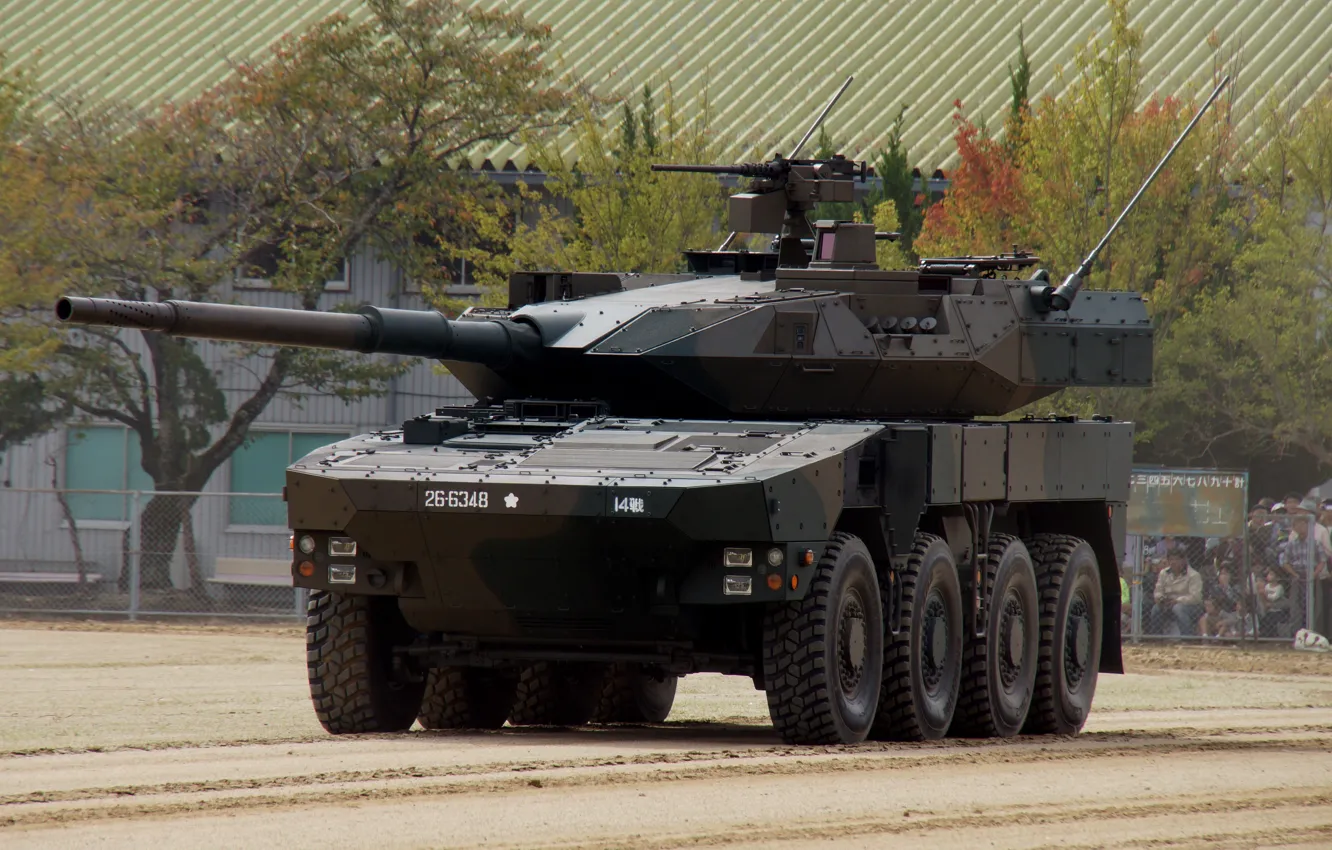 Photo wallpaper Japan, Japan, 105 mm, Mitsubishi Heavy Industries, The self-defense forces of Japan, Wheeled combat vehicle, …