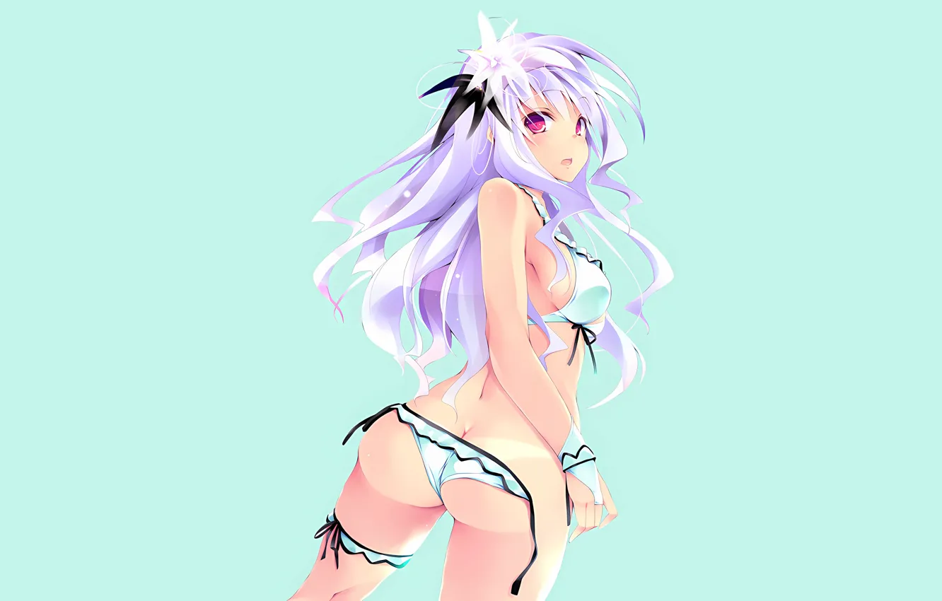 Photo wallpaper girl, sexy, ass, cleavage, long hair, boobs, anime, beautiful