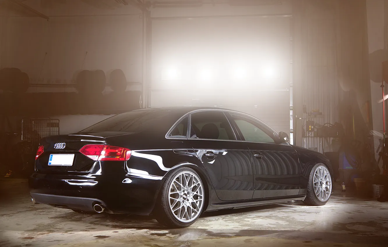 Photo wallpaper Audi, Audi, black, tuning, black