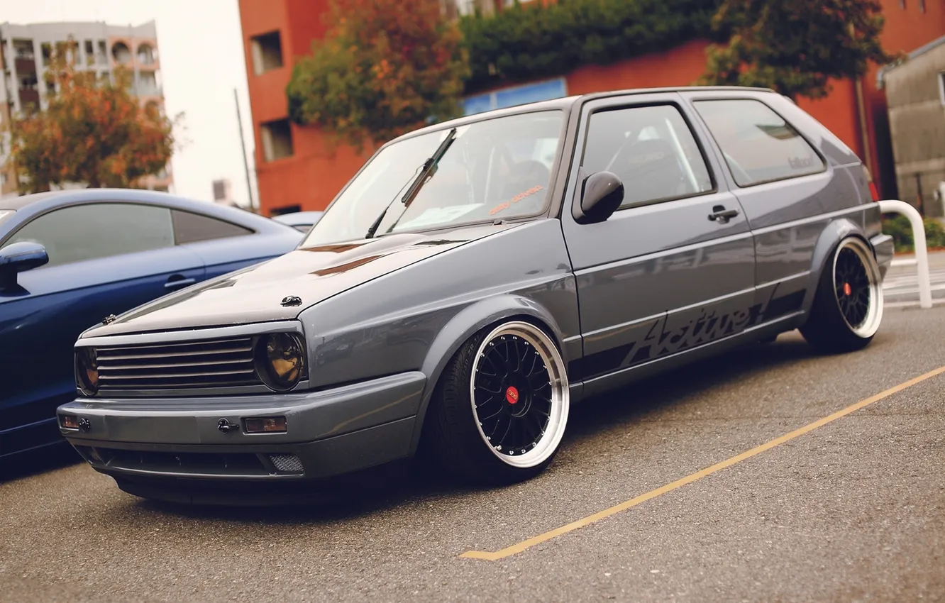 Photo wallpaper Volkswagen, golf, bbs