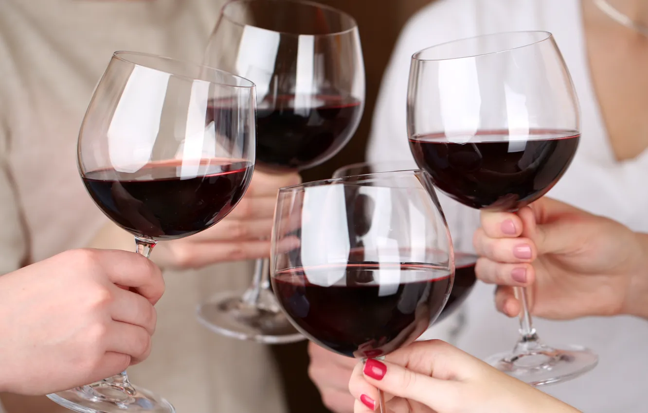 Photo wallpaper holiday, wine, glass, people, toast