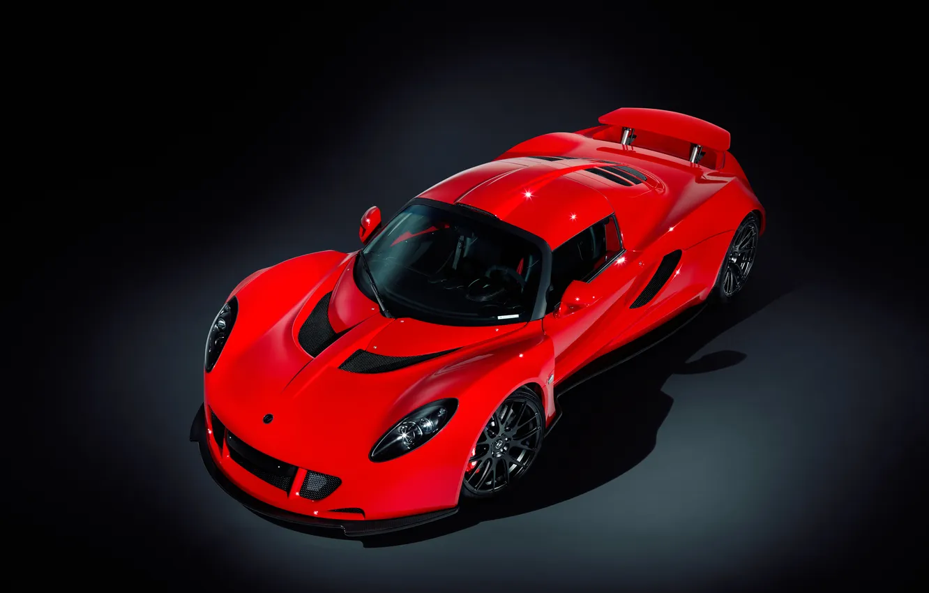 Photo wallpaper supercar, 2011, the dark background, Hennessey, Venom GT, Supercar, dark background, the only instance
