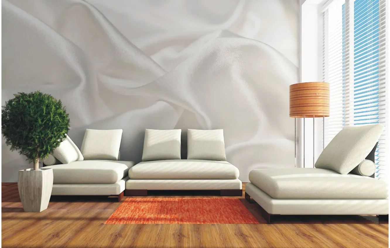 Photo wallpaper design, style, room, Wallpaper, interior, sofas, tree