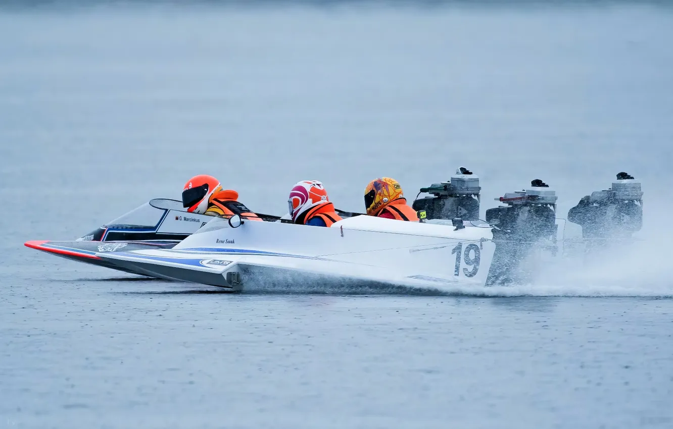 Photo wallpaper race, boat, speed