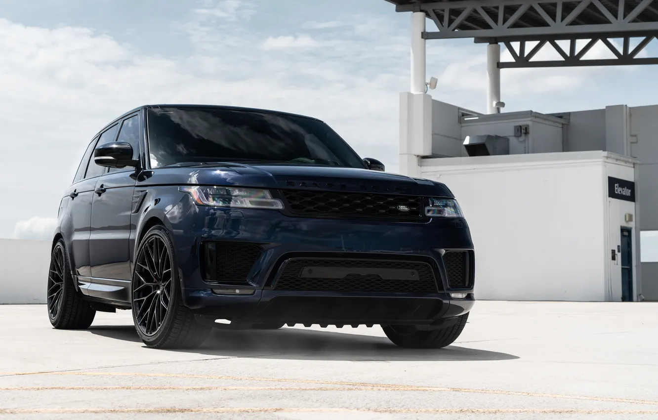 Photo wallpaper Range Rover, Range Rover Sport, Front, blue