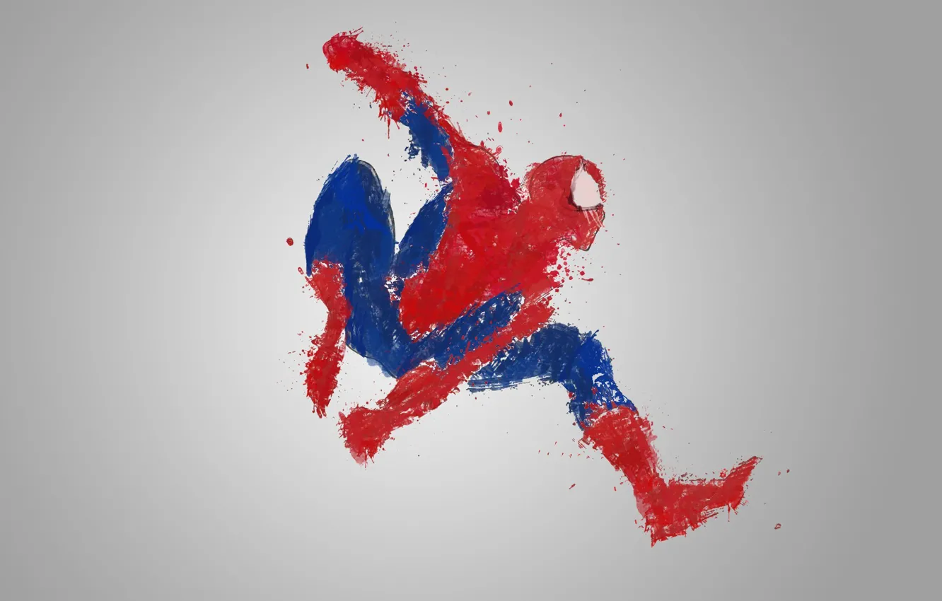 Photo wallpaper spider-man, marvel, painting, spiderman, webhead