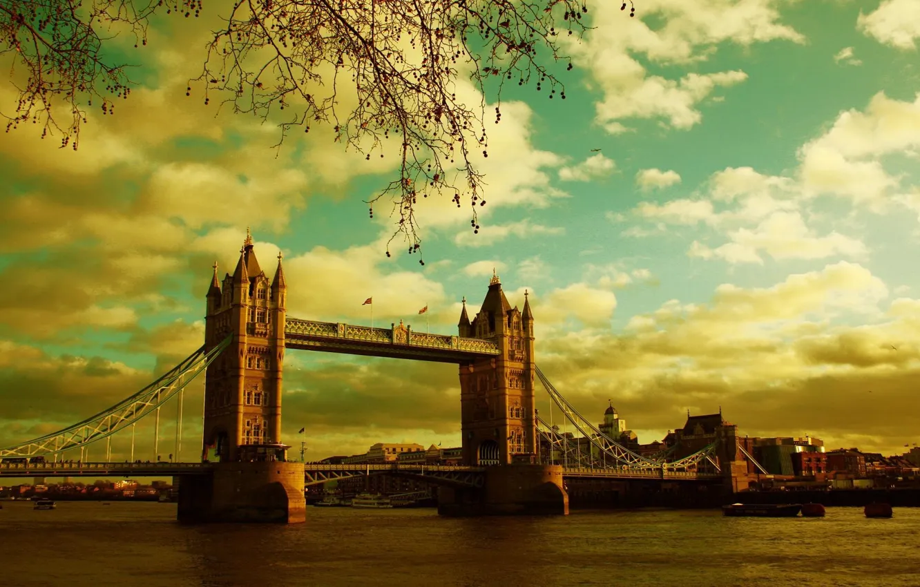 Photo wallpaper river, London, UK, Tower bridge, Thames, Tower Bridge