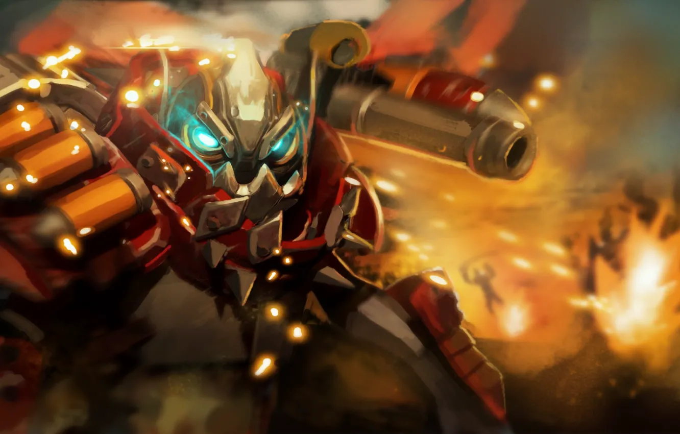 Photo wallpaper mechanism, art, dota 2, Clockwerk