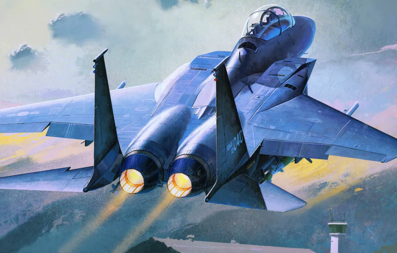 Photo wallpaper figure, the rise, fighter-bomber, Republic of Korea Air Force, slam eagle, F-15K