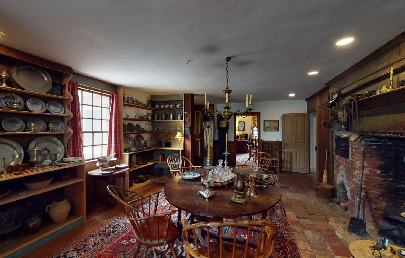 Photo wallpaper design, style, interior, oven, dining room, dining area