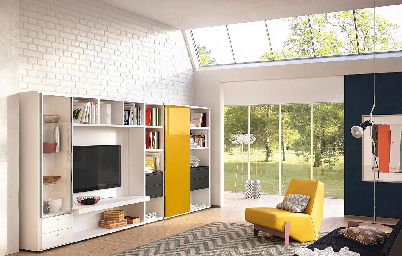 Photo wallpaper design, interior, living room, luxury, modern