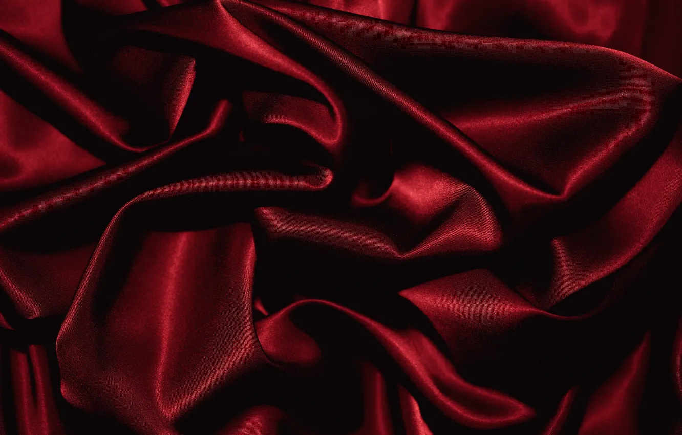 Photo wallpaper red, fabric, folds, texture