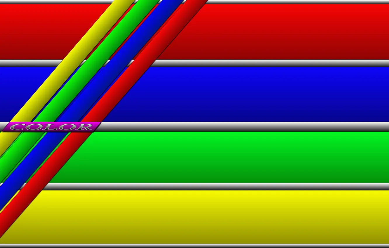 Photo wallpaper line, blue, yellow, red, green