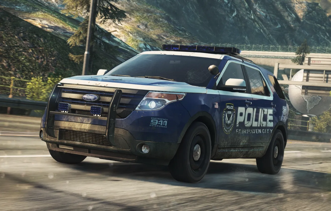 Photo wallpaper Ford, Police, Need for Speed, nfs, Interceptor, Most Wanted, NSF, NFSMW