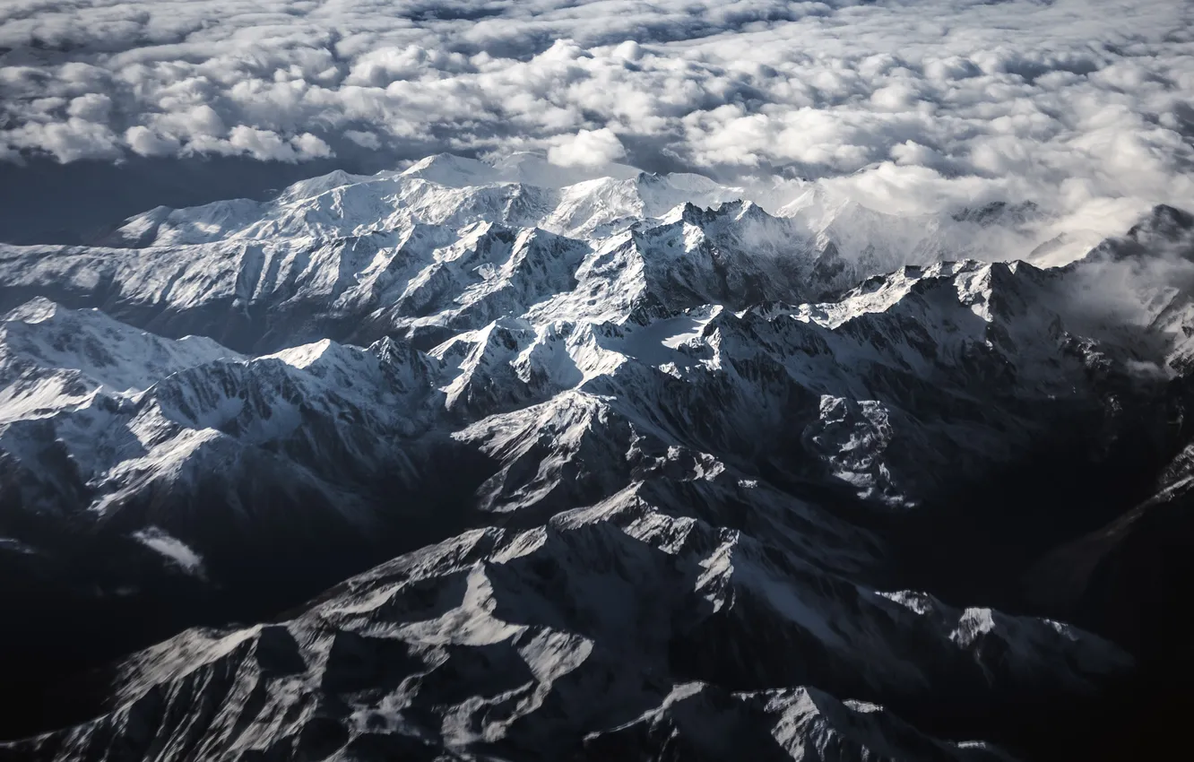 Photo wallpaper mountains, Alps, mountain range