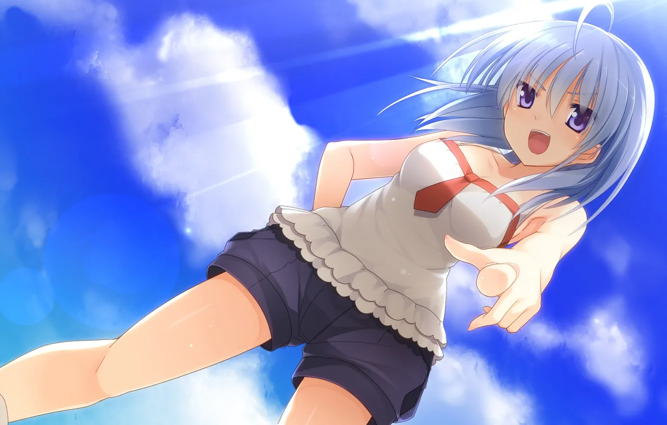 Photo wallpaper the sky, clouds, anime, art, Meta, Imouto No Katachi