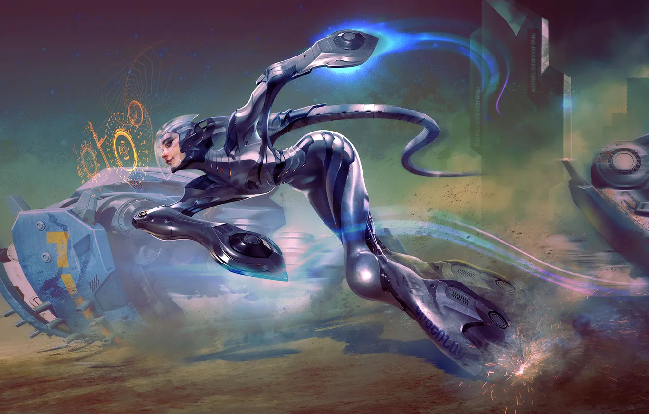 Photo wallpaper girl, future, fiction, Future