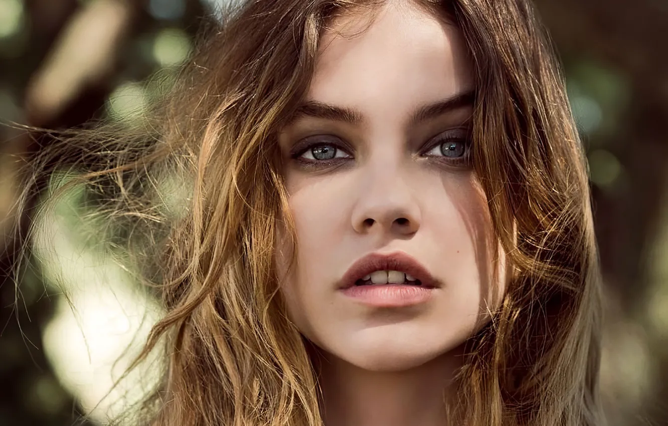 Photo wallpaper look, girl, light, face, model, Barbara Palvin