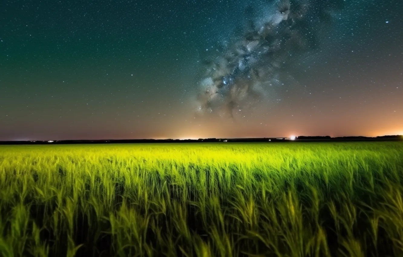 Photo wallpaper star, way, Milky, illuminates