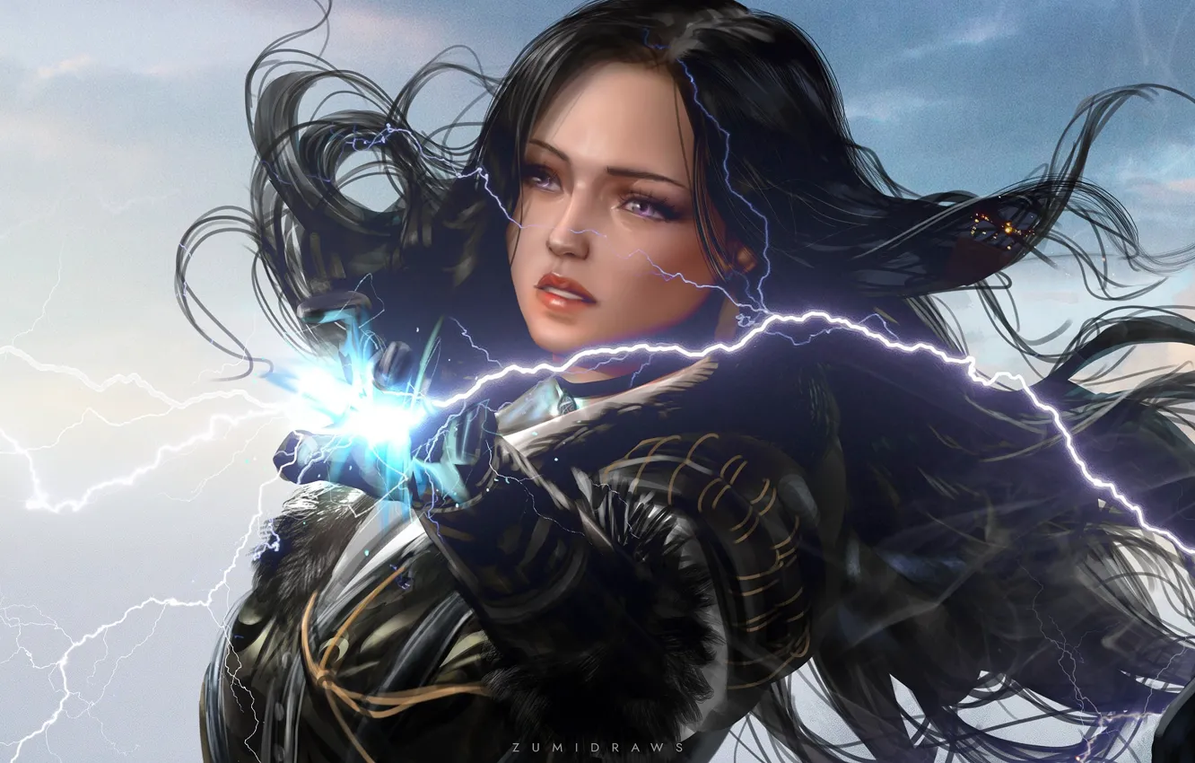 Photo wallpaper girl, magic, The Witcher 3: Wild Hunt, Yennefer of Vengerberg