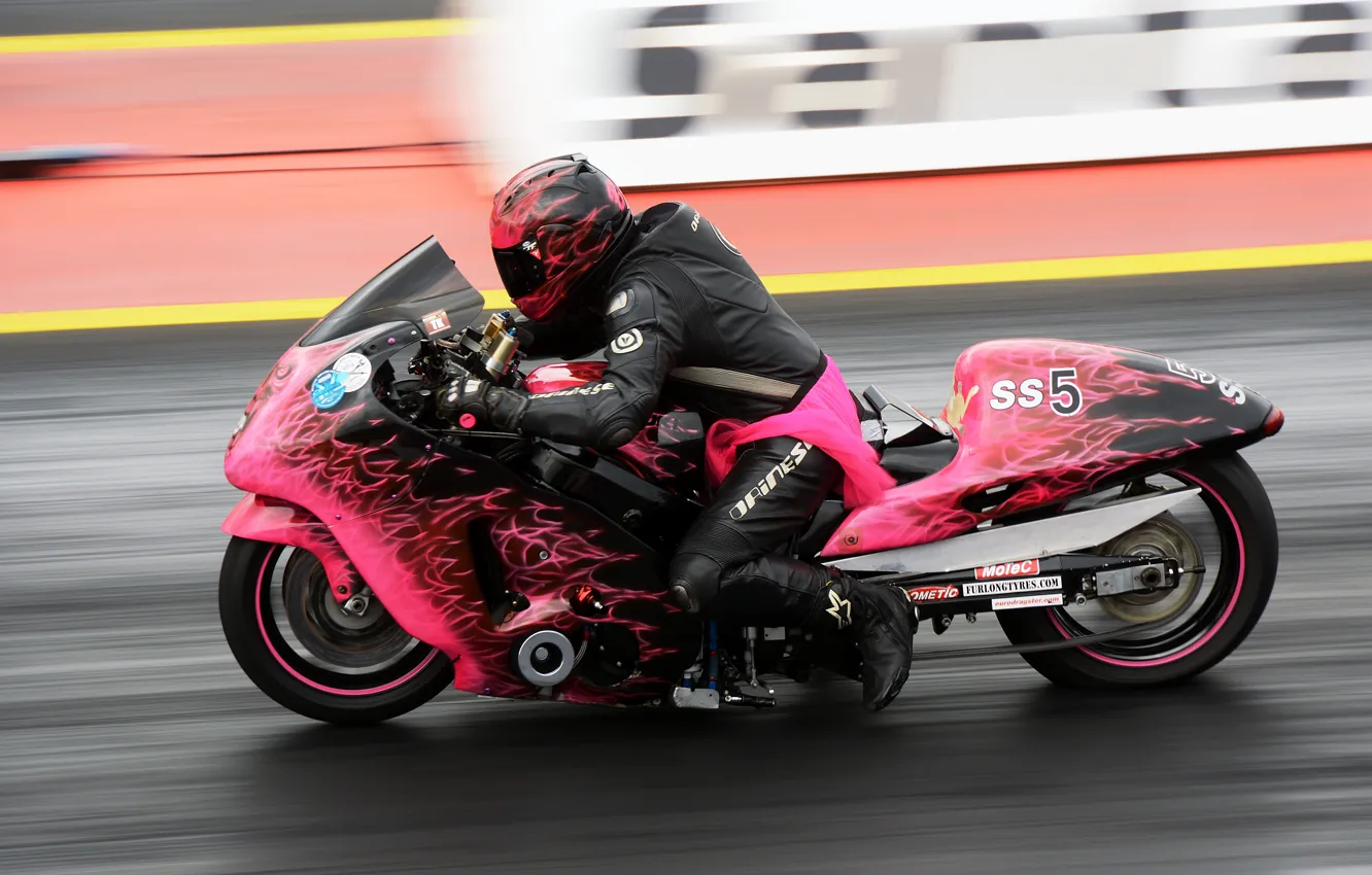 Photo wallpaper race, speed, motorcycle, bike, racer, drag racing
