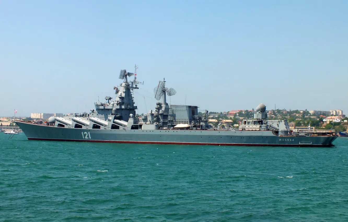 Photo wallpaper Moscow, cruiser, the project 1164