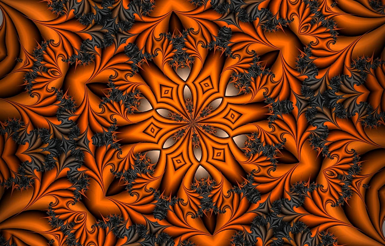 Photo wallpaper abstraction, pattern, fractal, geometry, ornament, symmetry, abstract background