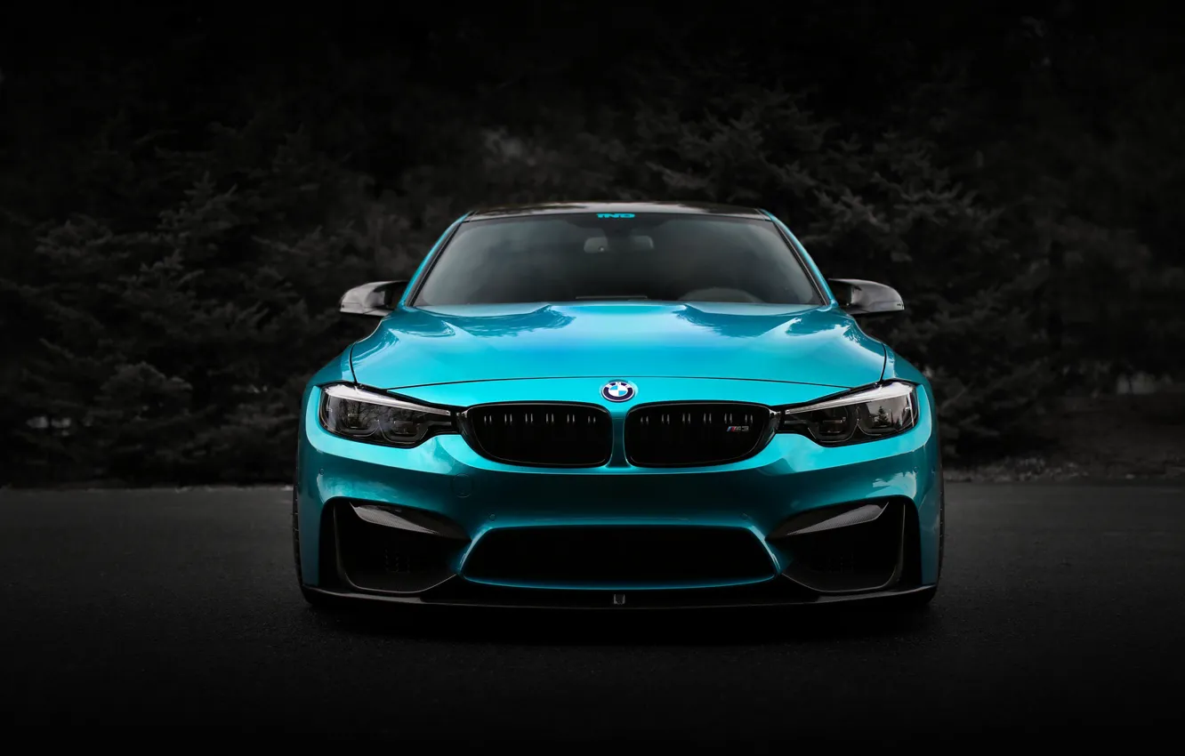 Photo wallpaper BMW, Blue, Front, Shadow, Face, F80