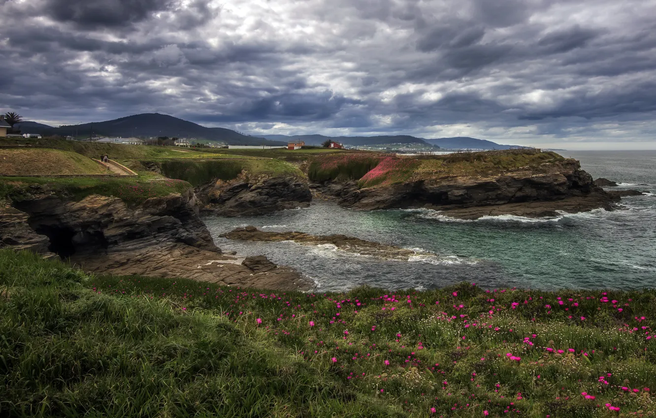 Photo wallpaper Spain, Galicia, Foz