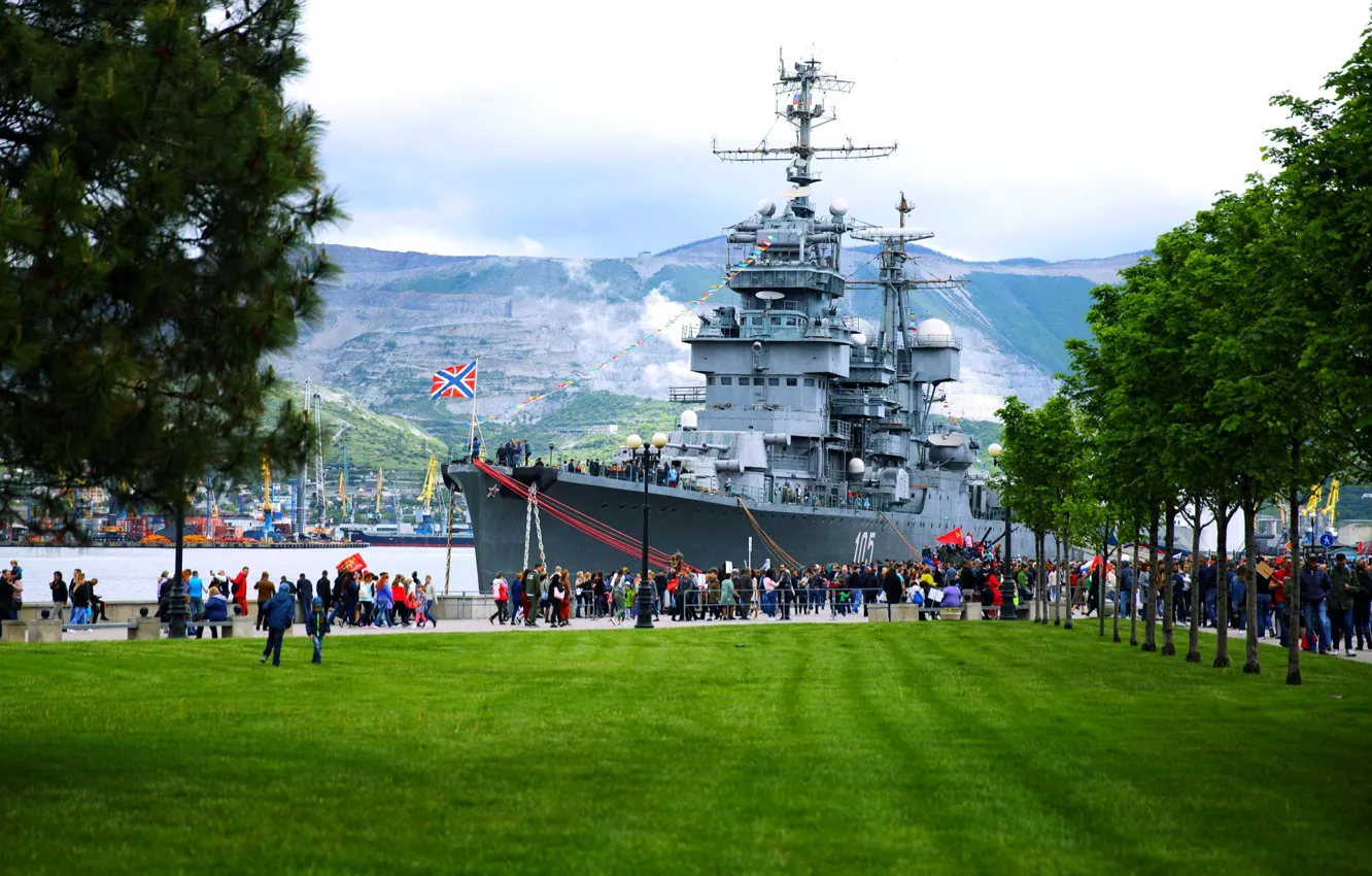 Photo wallpaper Admiral Nakhimov, cruiser, Novorossiysk, project 68bis