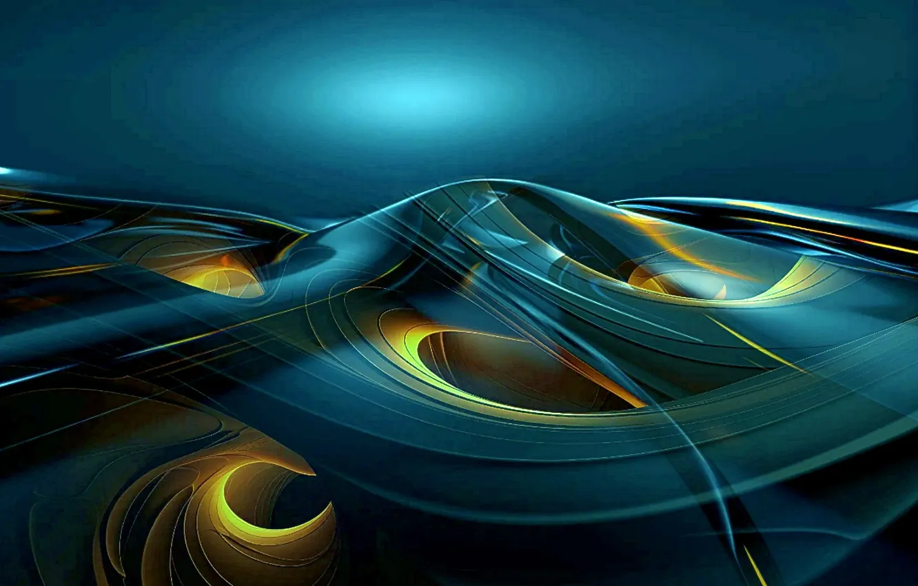 Photo wallpaper wave, line, the volume