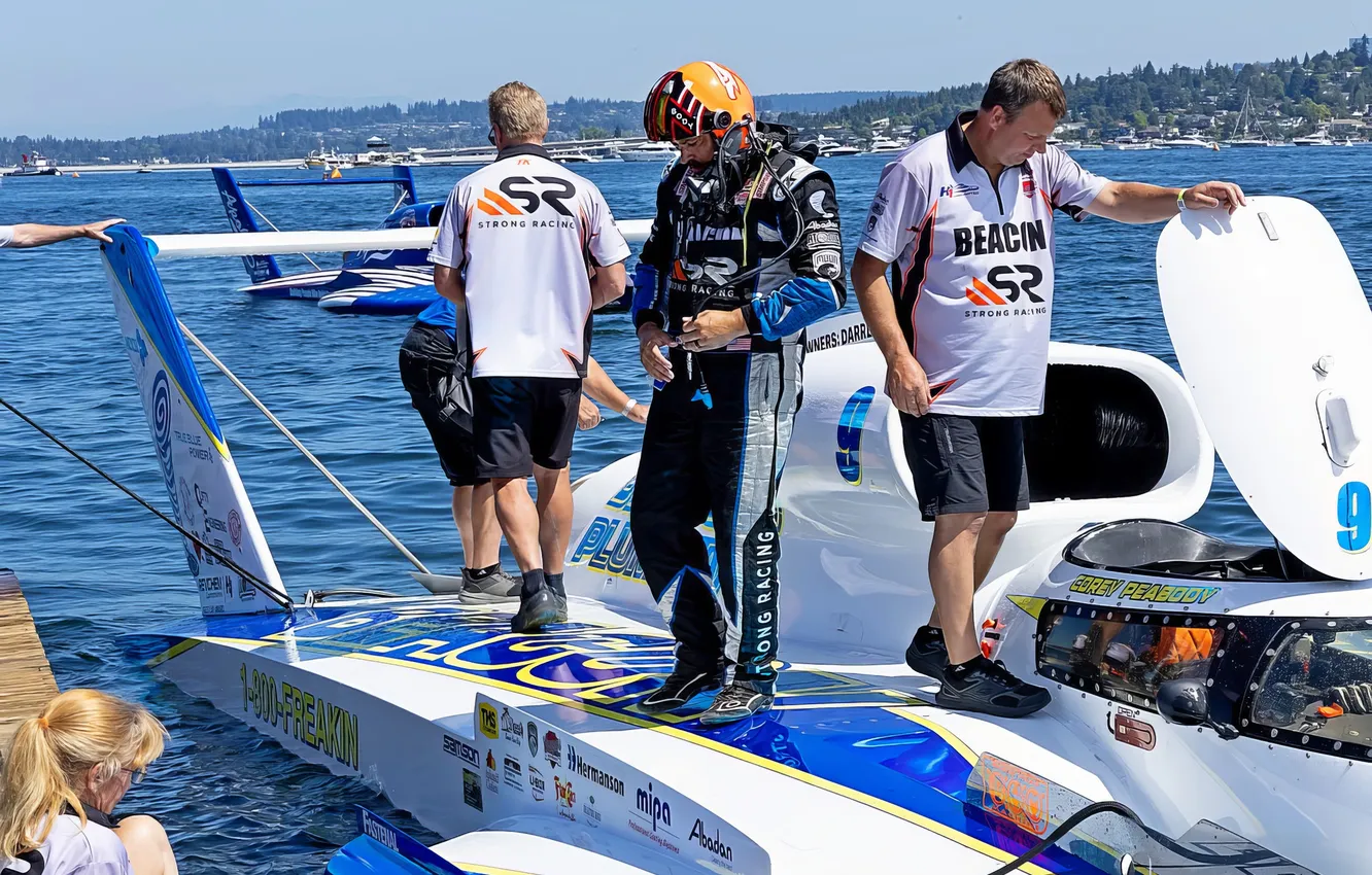 Photo wallpaper race, boat, speed