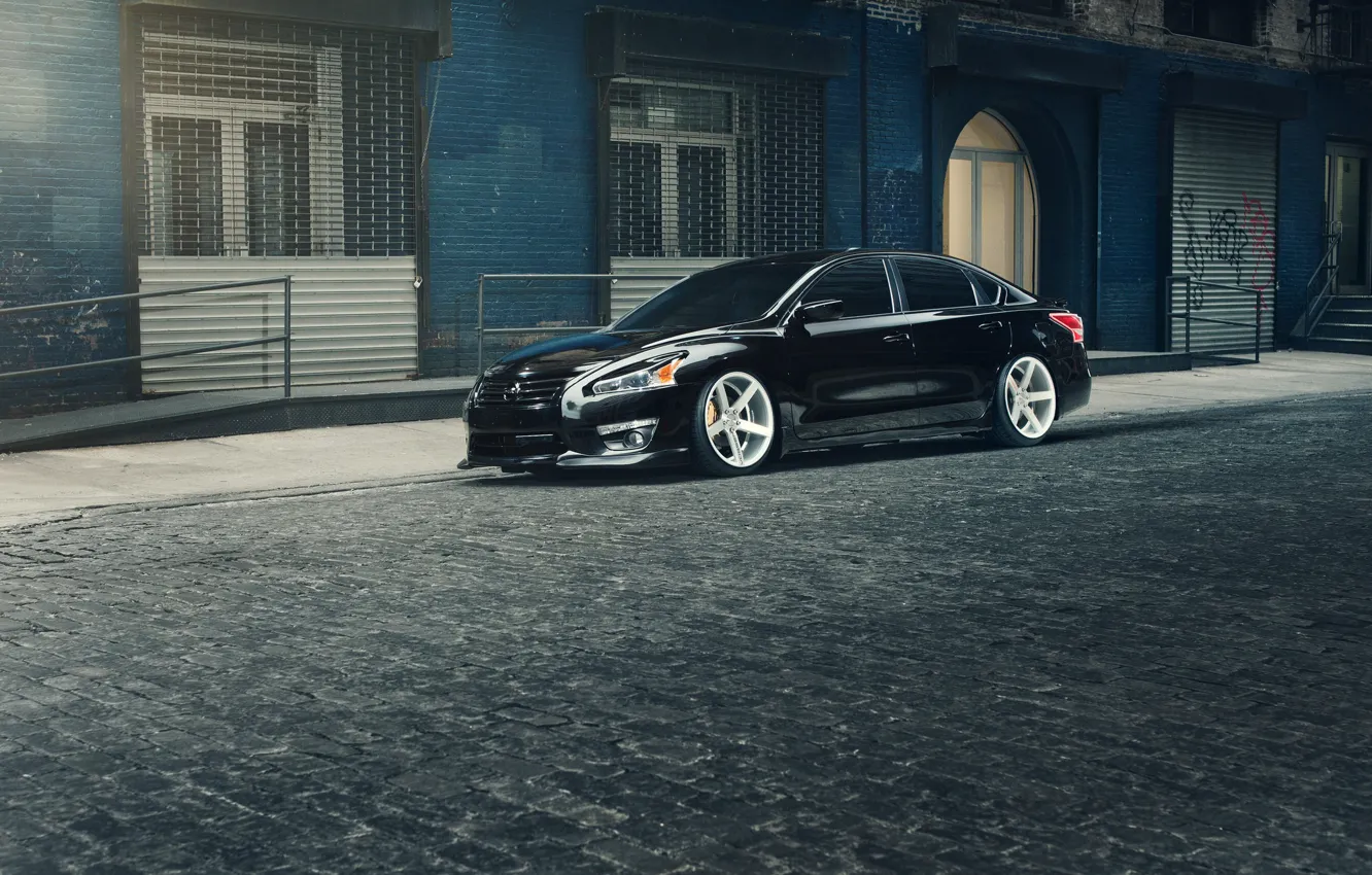 Photo wallpaper black, Nissan, black, Nissan, Altima