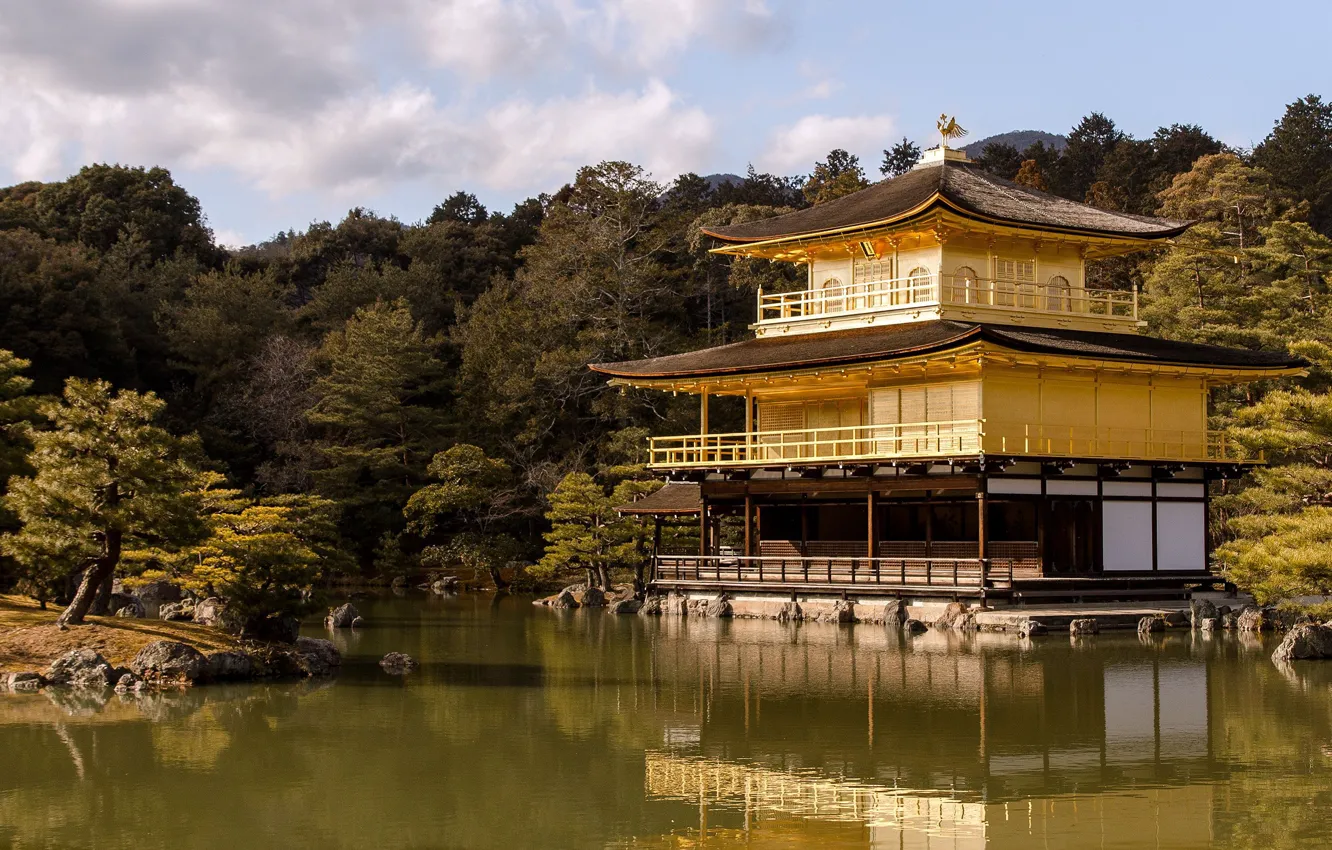 Photo wallpaper Japan, Kyoto, The Golden Pavilion