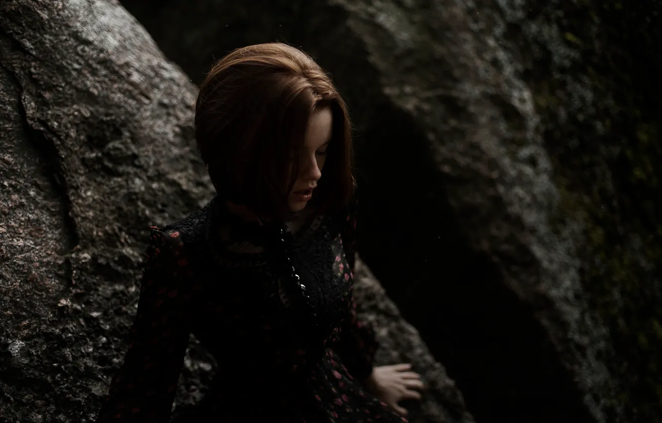 Photo wallpaper stones, portrait, Alina, Tatiana Mercalova
