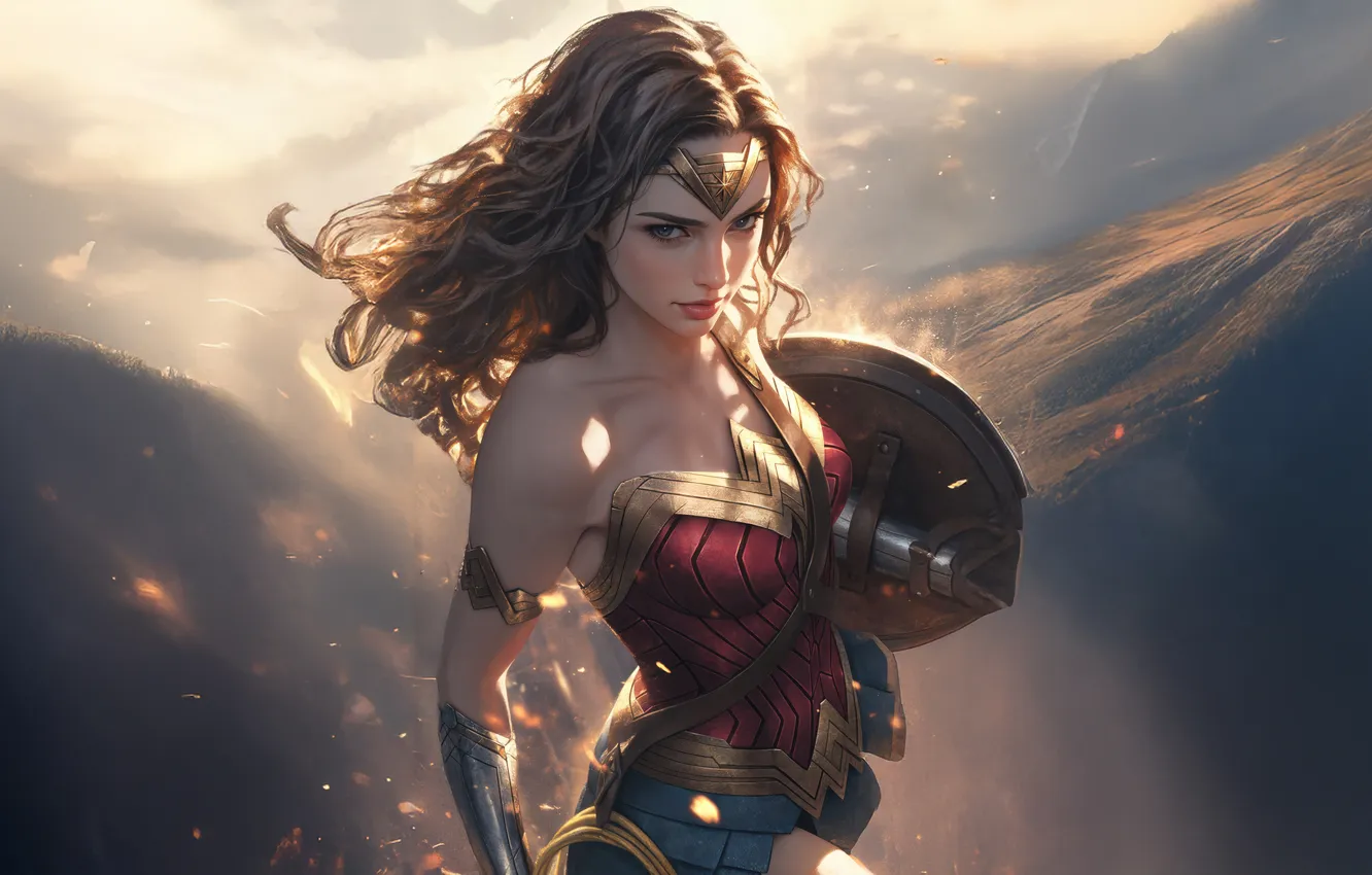 Photo wallpaper woman, strength, hope, Wonder