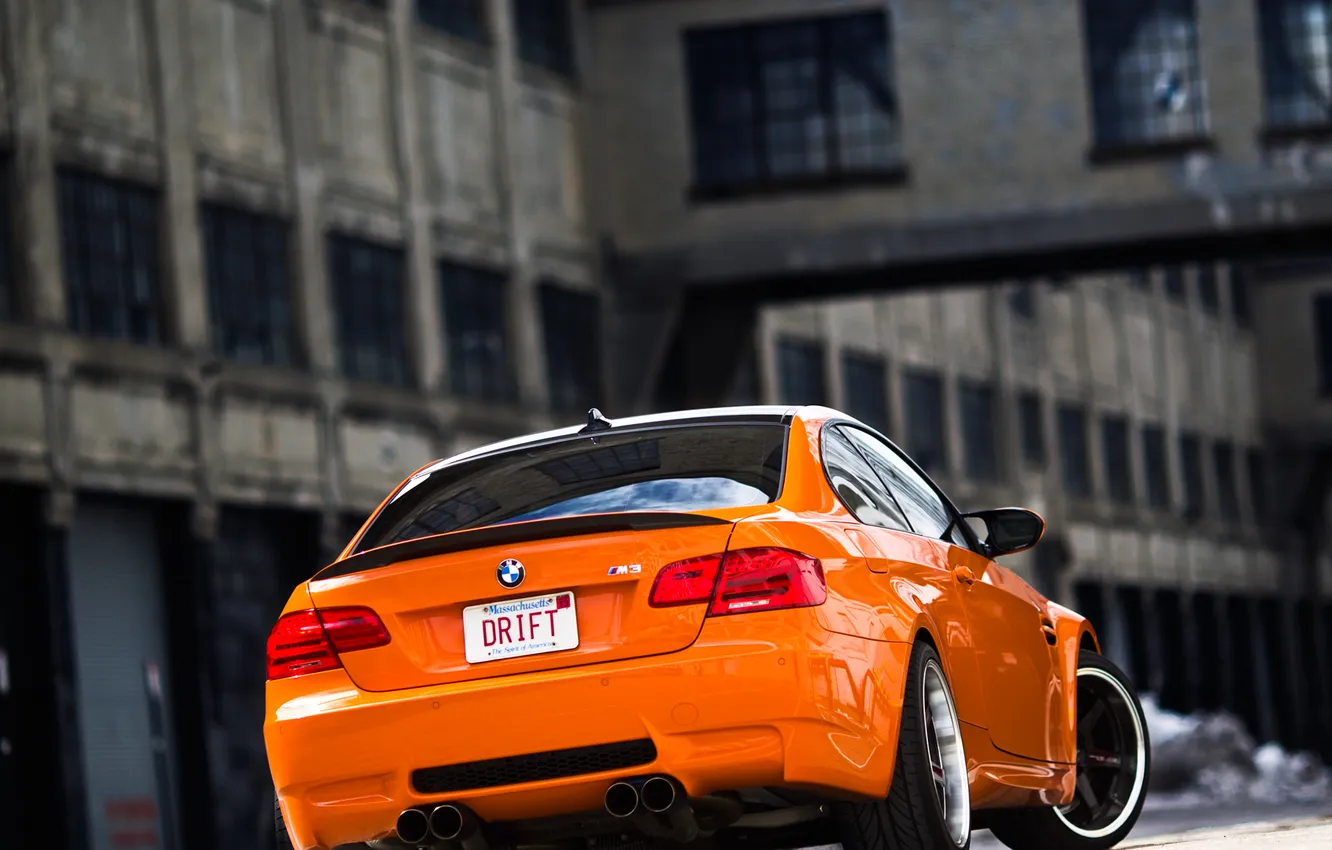 Photo wallpaper orange, BMW, BMW, orange, e92