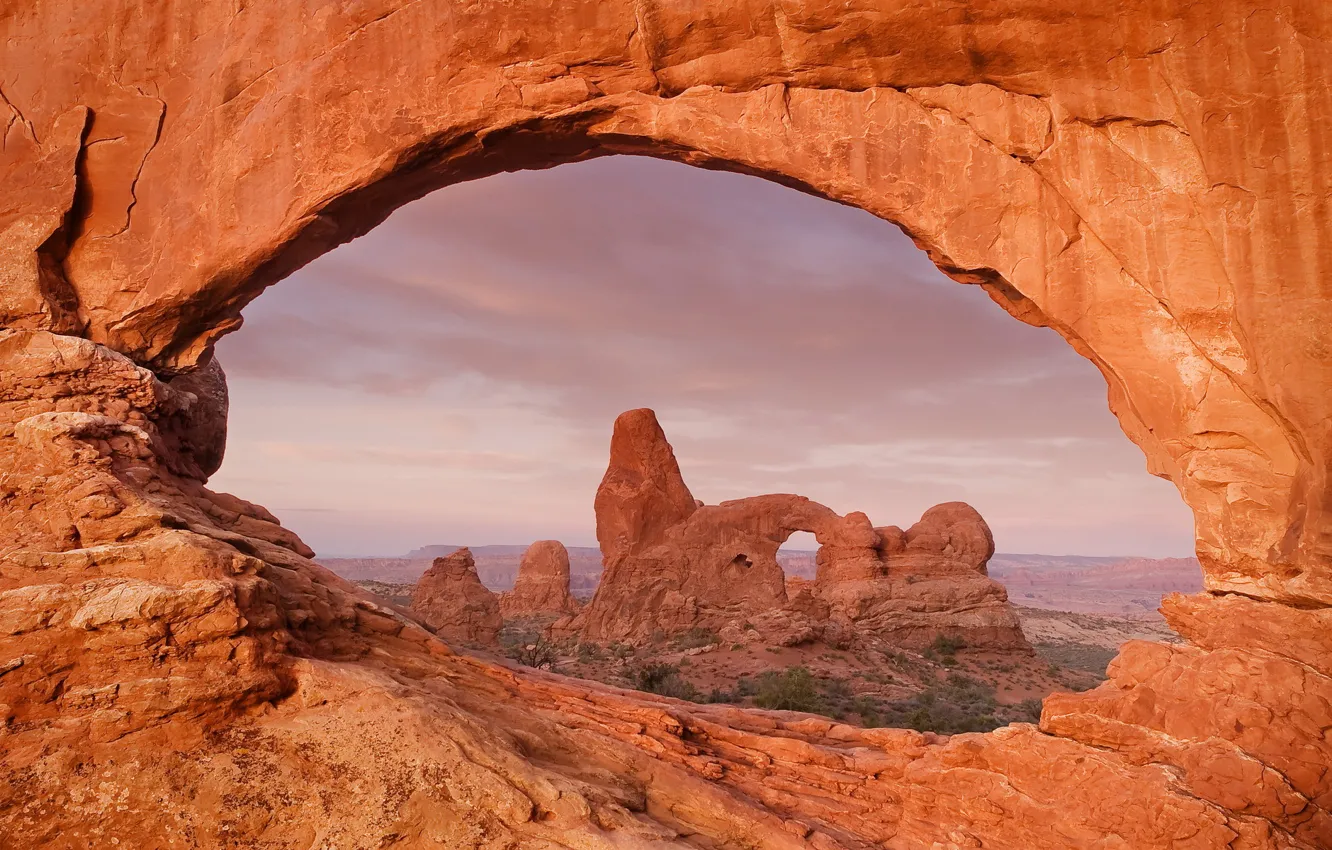 Photo wallpaper landscape, mountains, rocks