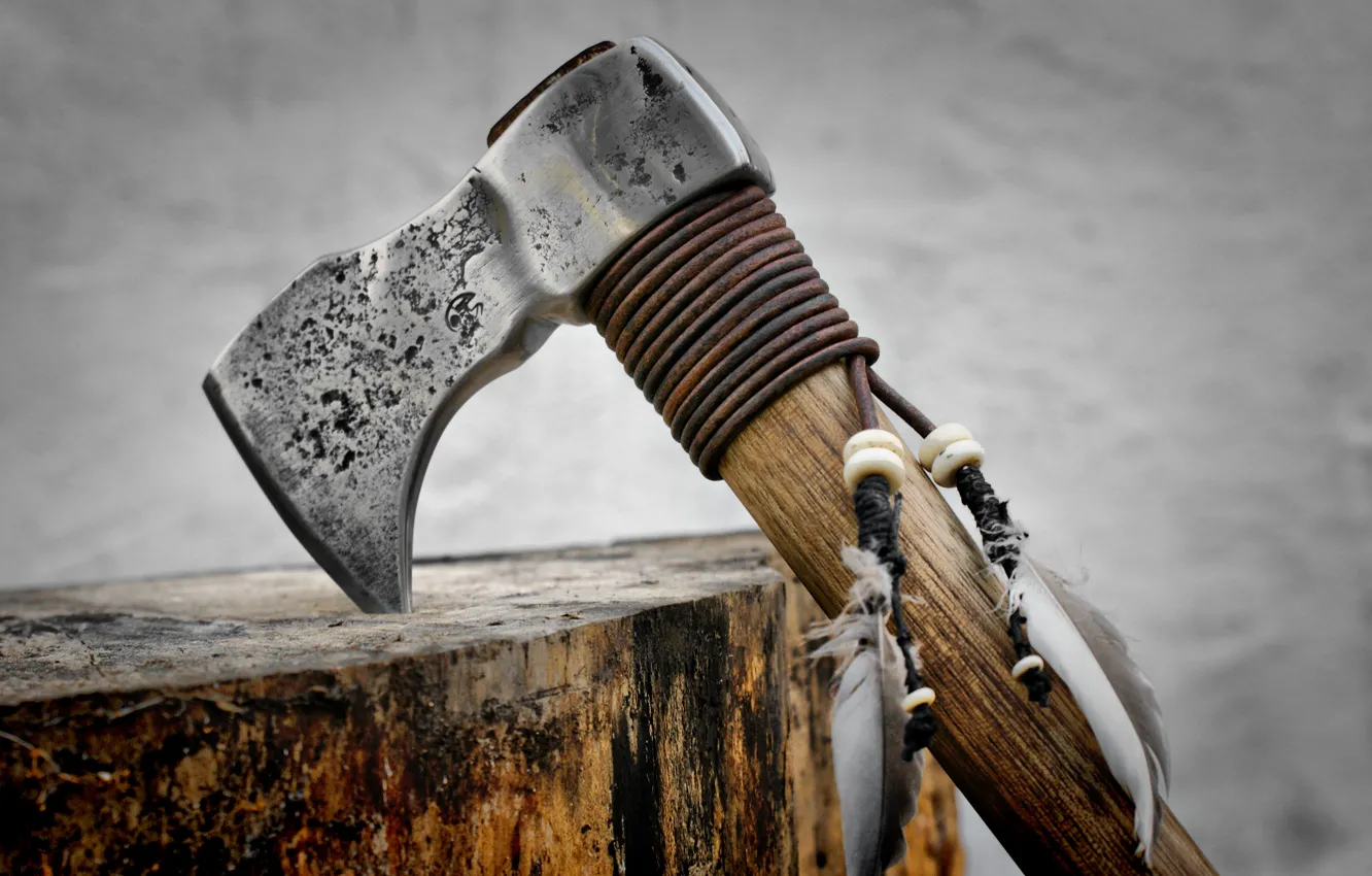 Photo wallpaper weapons, axe, combat, Indians, Tomahawk