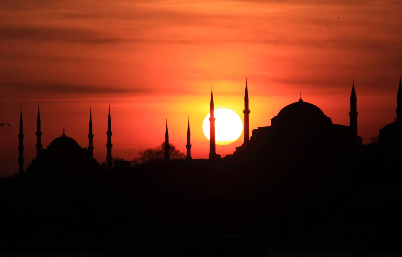 Photo wallpaper Turkey, mosque, Istanbul, Bosphorus