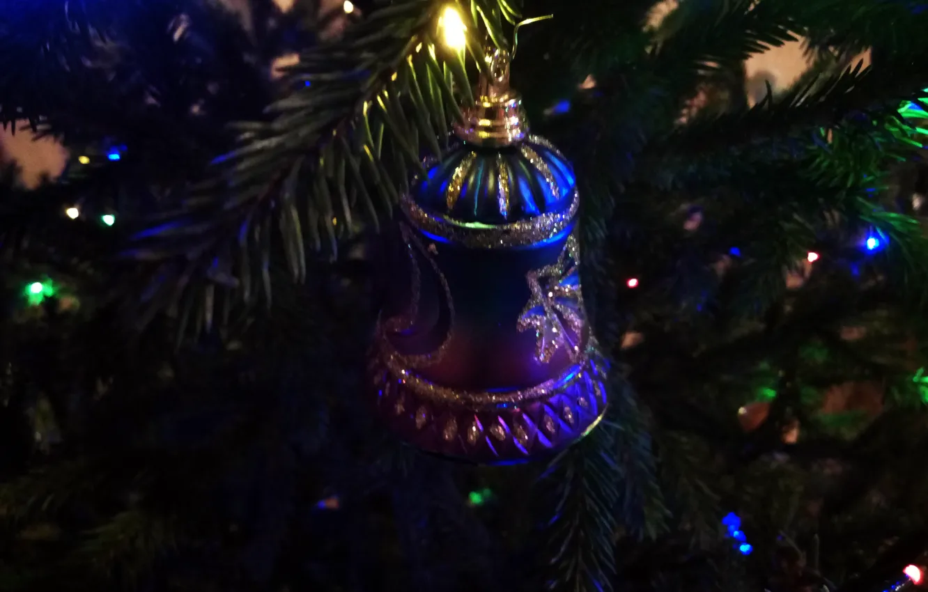 Photo wallpaper decoration, holiday, toy, new year, light bulb